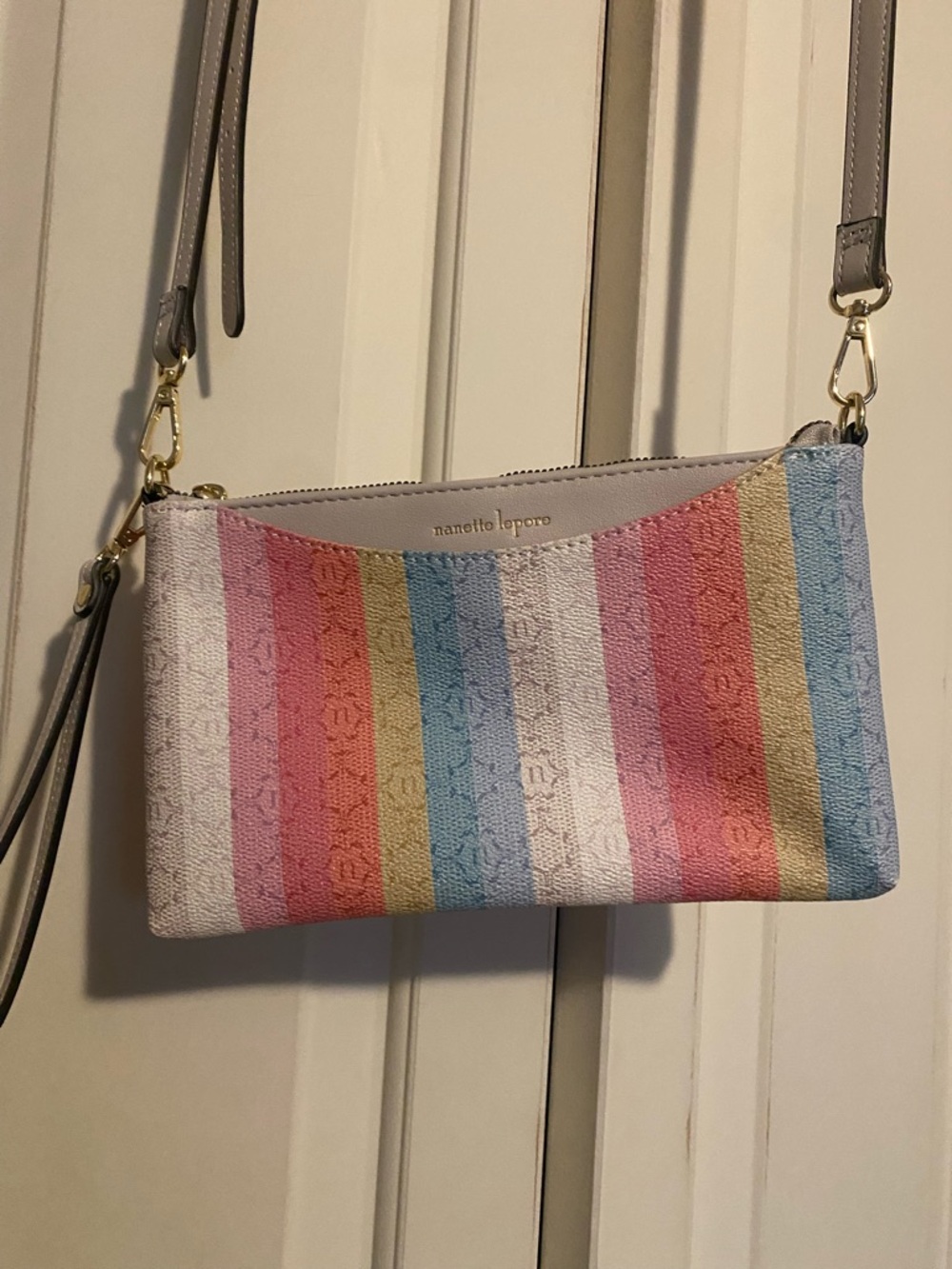 Nanette Lepore Pastel Stripe Crossbody Bag - Multicolor